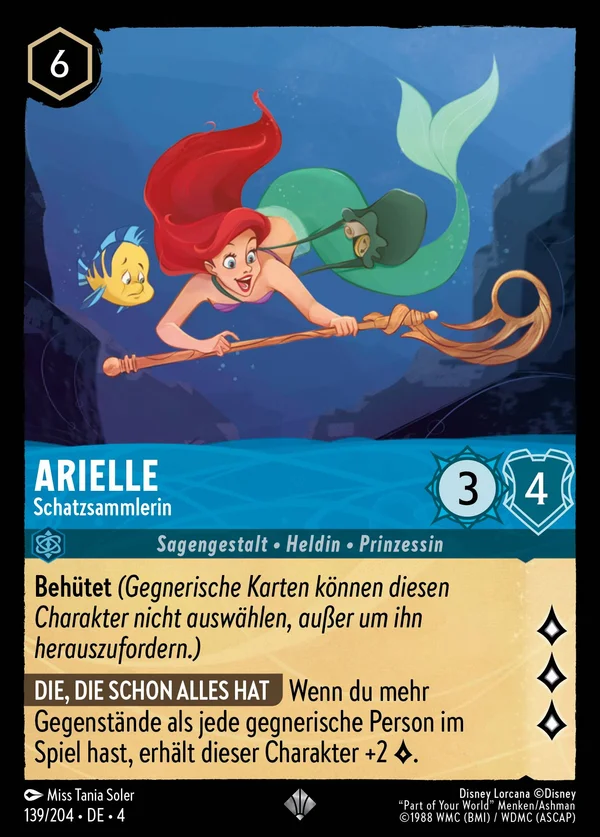 Arielle - Schatzsammlerin — Disney Lorcana Charakter card from Ursula's Return