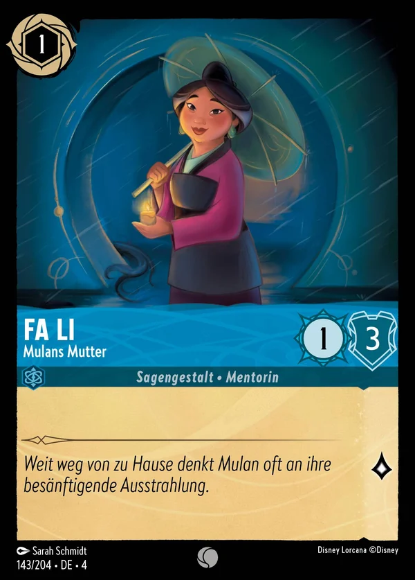 Fa Li - Mulans Mutter — Disney Lorcana Charakter card from Ursula's Return