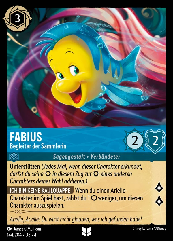 Fabius - Begleiter der Sammlerin — Disney Lorcana Charakter card from Ursula's Return