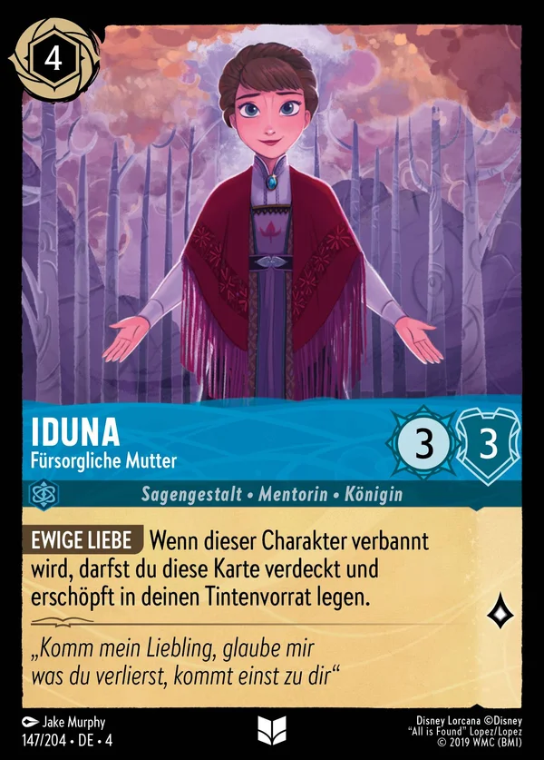 Iduna - Fürsorgliche Mutter — Disney Lorcana Charakter card from Ursula's Return