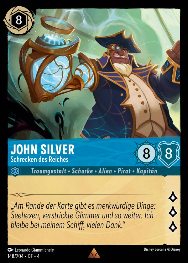 John Silver - Schrecken des Reiches — Disney Lorcana Charakter card from Ursula's Return