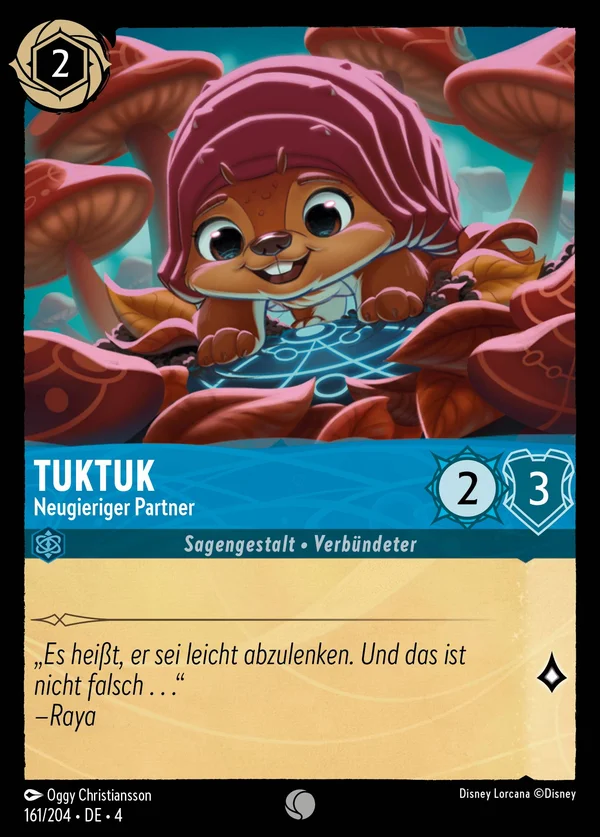 Tuktuk - Neugieriger Partner — Disney Lorcana Charakter card from Ursula's Return