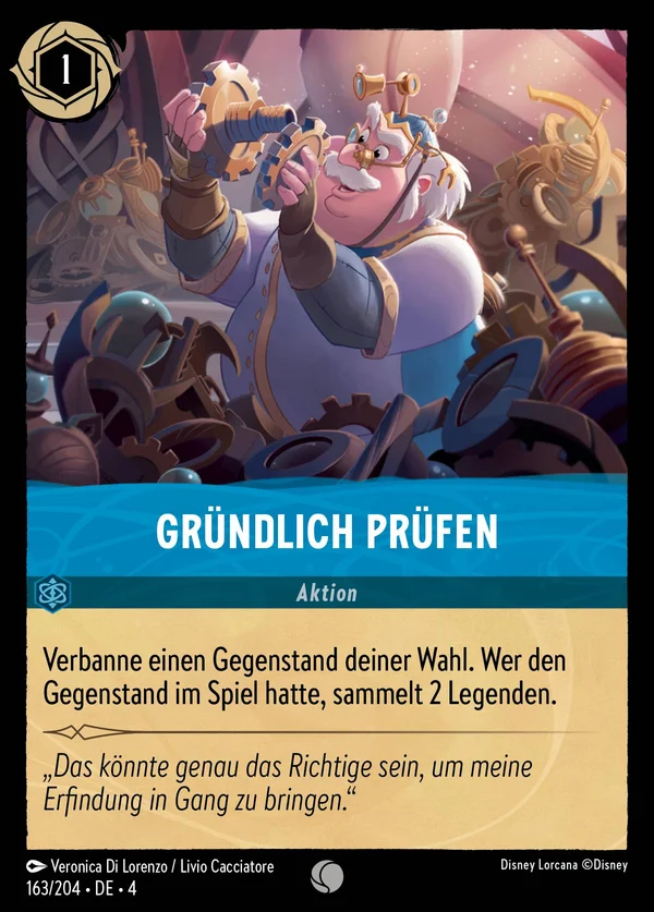 Gründlich prüfen — Disney Lorcana Aktion card from Ursula's Return