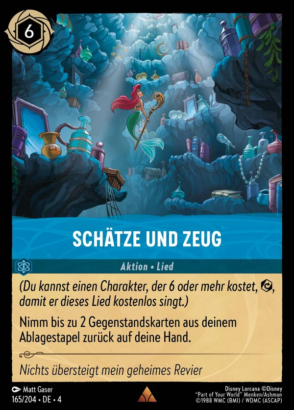 Schätze und Zeug — Disney Lorcana Aktion card from Ursula's Return