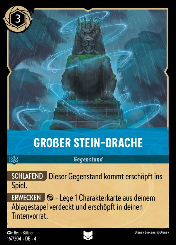 Großer Stein-Drache — Disney Lorcana Gegenstand card from Ursula's Return