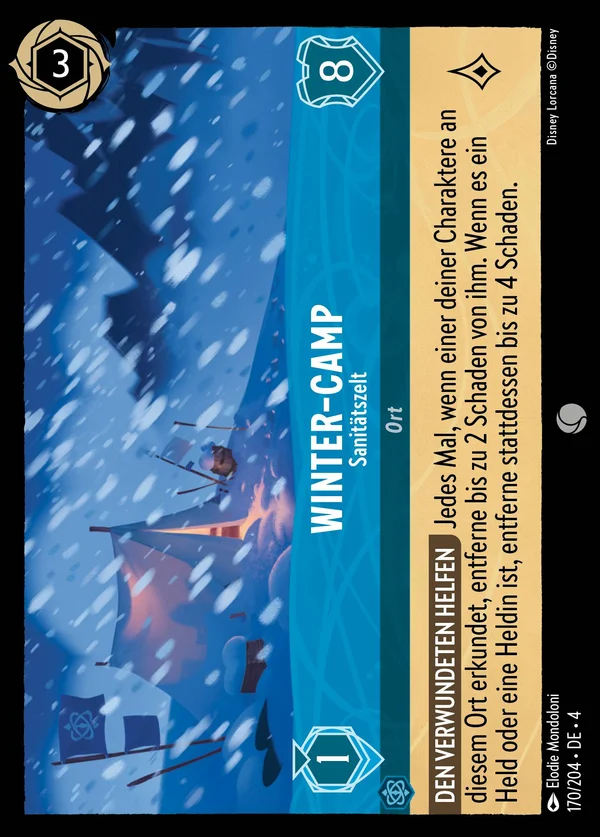 Winter-Camp - Sanitätszelt — Disney Lorcana Ort card from Ursula's Return