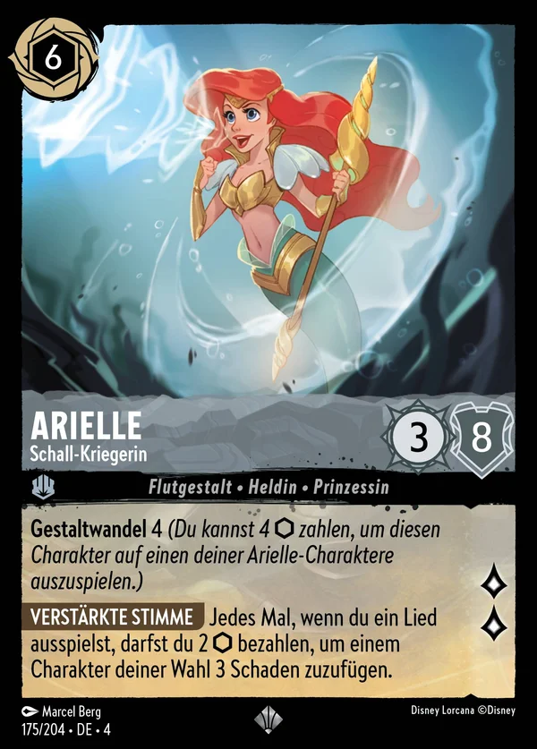 Arielle - Schall-Kriegerin — Disney Lorcana Charakter card from Ursula's Return