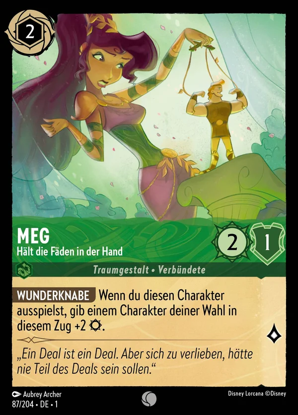 Meg - Hält die Fäden in der Hand — Disney Lorcana Charakter card from The First Chapter