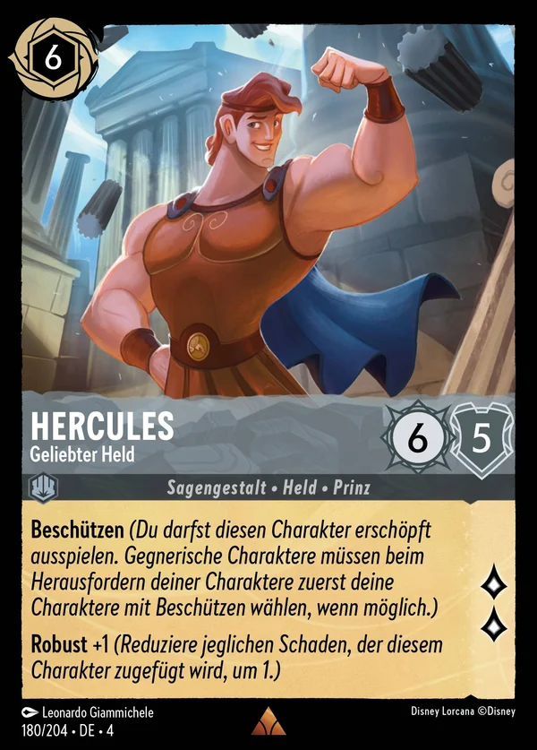 Hercules - Geliebter Held — Disney Lorcana Charakter card from Ursula's Return