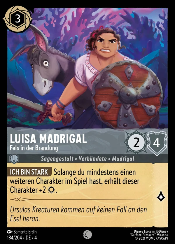 Luisa Madrigal - Fels in der Brandung — Disney Lorcana Charakter card from Ursula's Return