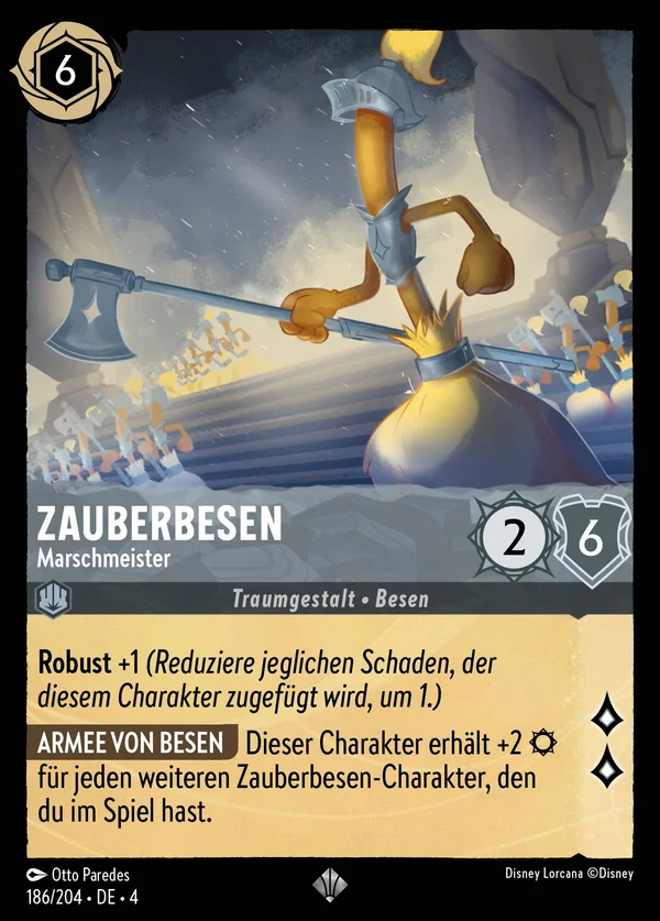 Zauberbesen - Marschmeister — Disney Lorcana Charakter card from Ursula's Return