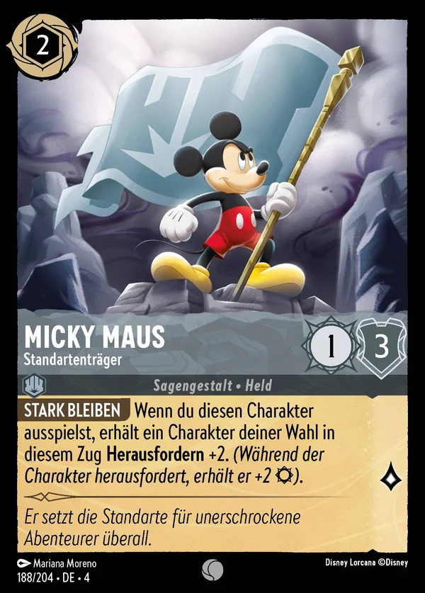 Micky Maus - Standartenträger — Disney Lorcana Charakter card from Ursula's Return