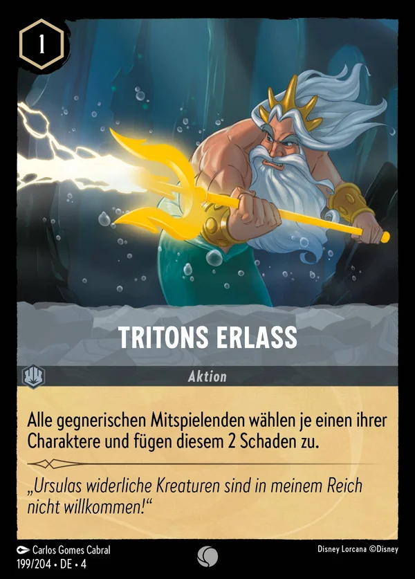 Tritons Erlass — Disney Lorcana Aktion card from Ursula's Return