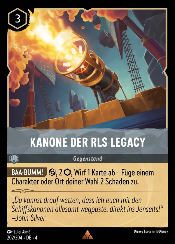 Kanone der RLS Legacy — Disney Lorcana Gegenstand card from Ursula's Return
