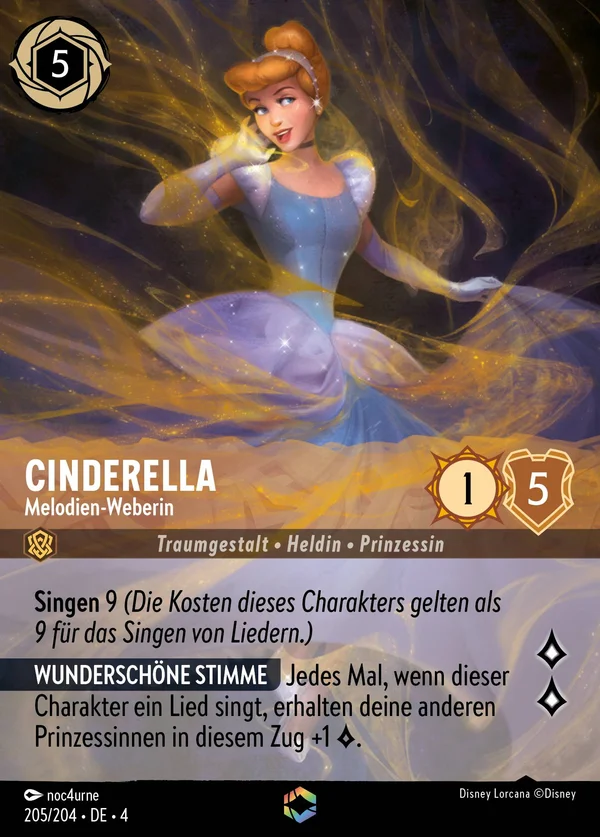 Cinderella - Melodien-Weberin — Disney Lorcana Charakter card from Ursula's Return