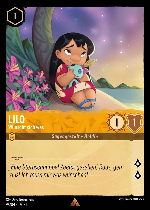Lilo - Wünscht sich was — Disney Lorcana Charakter card from The First Chapter