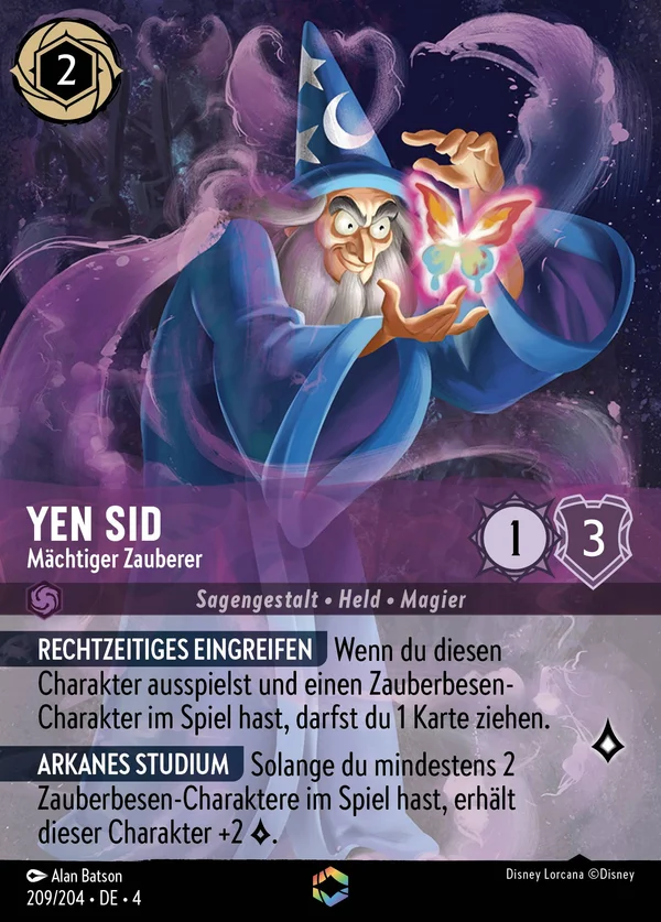 Yen Sid - Mächtiger Zauberer — Disney Lorcana Charakter card from Ursula's Return