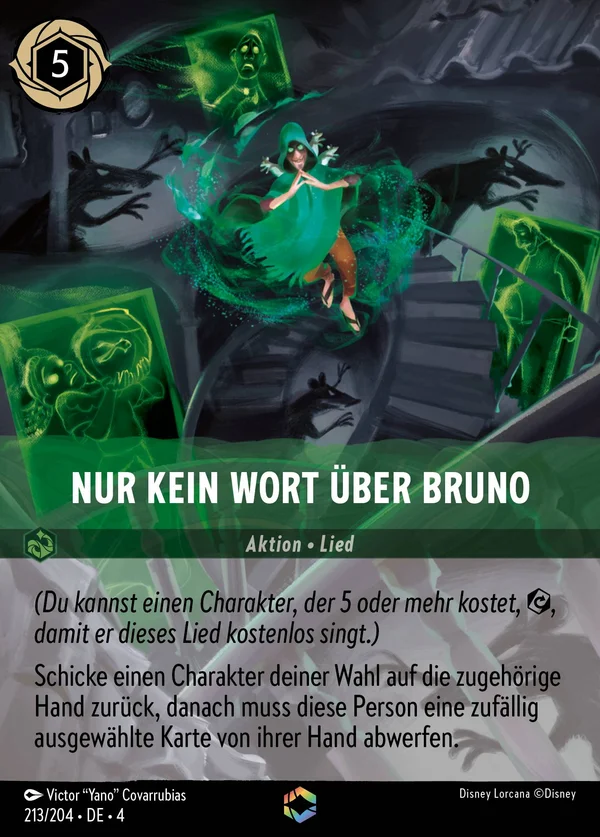Nur kein Wort über Bruno — Disney Lorcana Aktion card from Ursula's Return