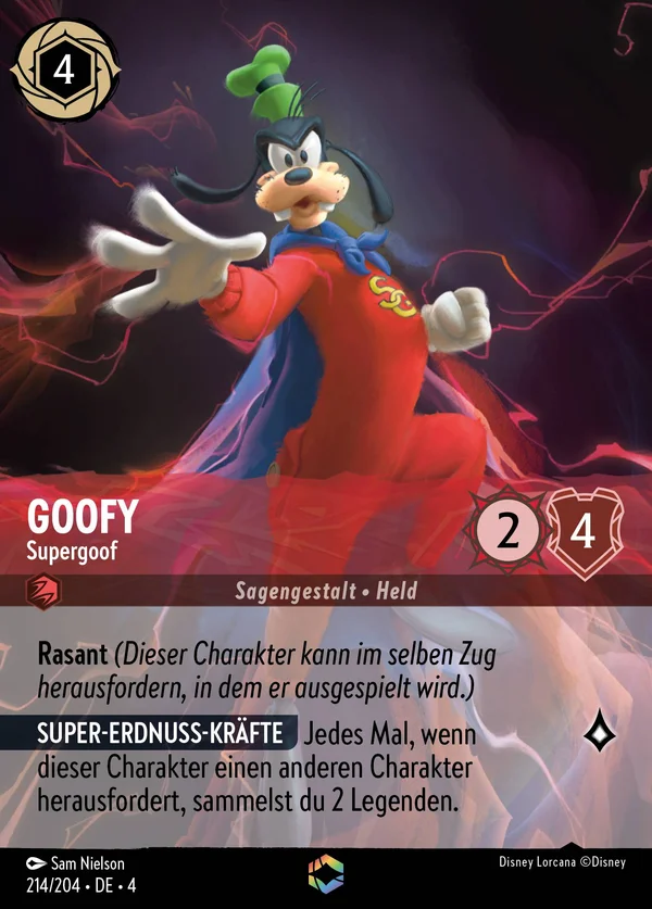 Goofy - Supergoof — Disney Lorcana Charakter card from Ursula's Return