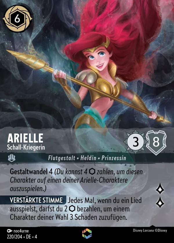 Arielle - Schall-Kriegerin — Disney Lorcana Charakter card from Ursula's Return