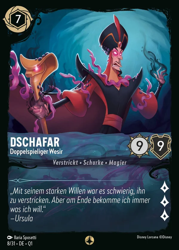 Dschafar - Doppelspieliger Wesir — Disney Lorcana Charakter card from Illumineer's Quest: Deep Trouble