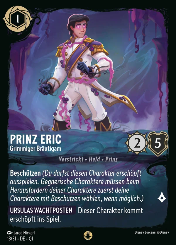 Prinz Eric - Grimmiger Bräutigam — Disney Lorcana Charakter card from Illumineer's Quest: Deep Trouble