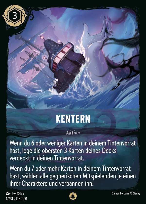 Kentern — Disney Lorcana Aktion card from Illumineer's Quest: Deep Trouble