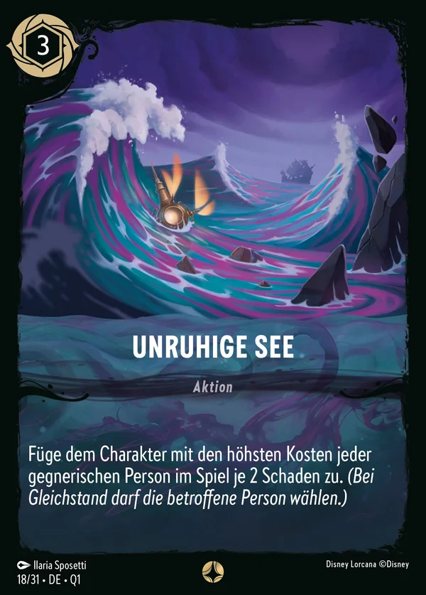 Unruhige See — Disney Lorcana Aktion card from Illumineer's Quest: Deep Trouble