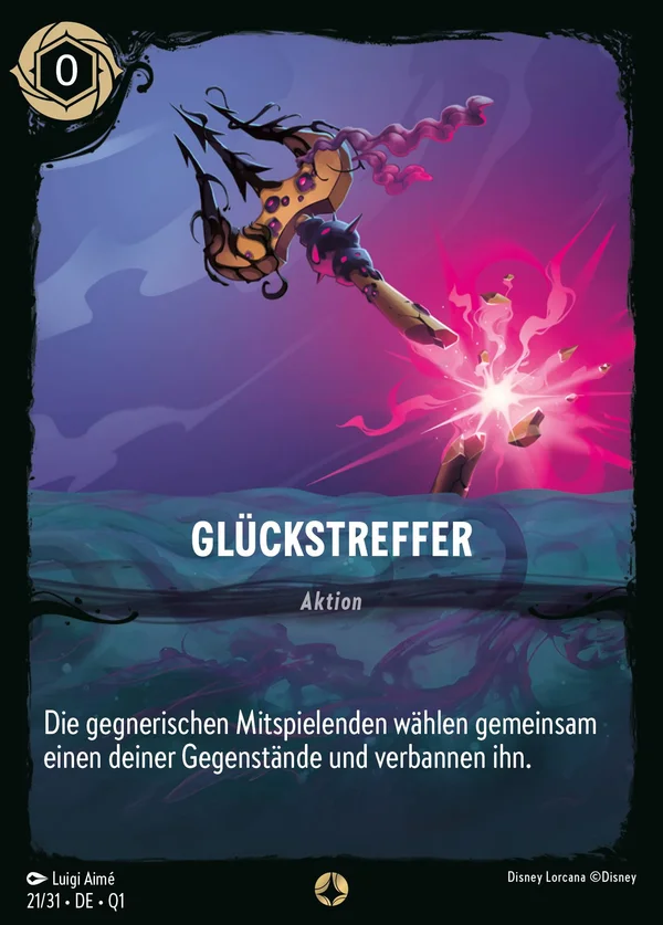 Glückstreffer — Disney Lorcana Aktion card from Illumineer's Quest: Deep Trouble