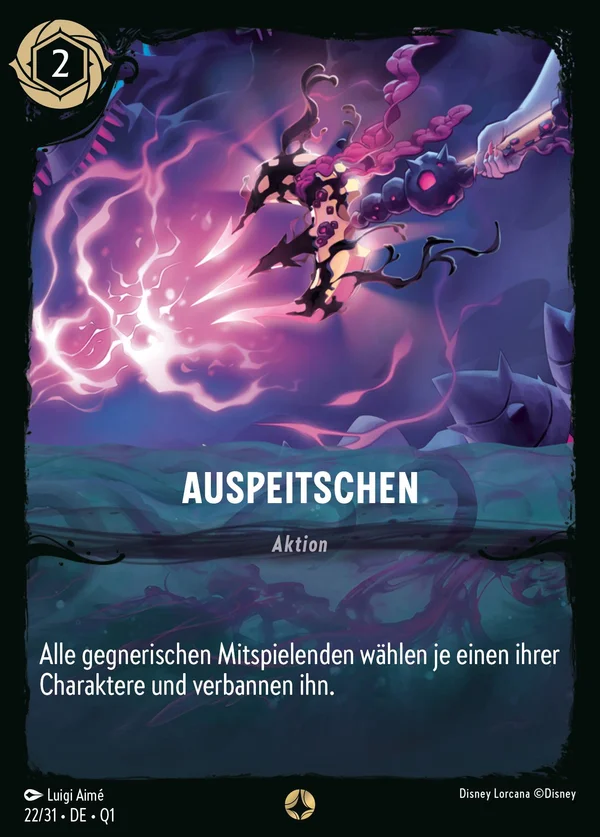 Auspeitschen — Disney Lorcana Aktion card from Illumineer's Quest: Deep Trouble