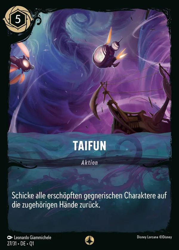 Taifun — Disney Lorcana Aktion card from Illumineer's Quest: Deep Trouble