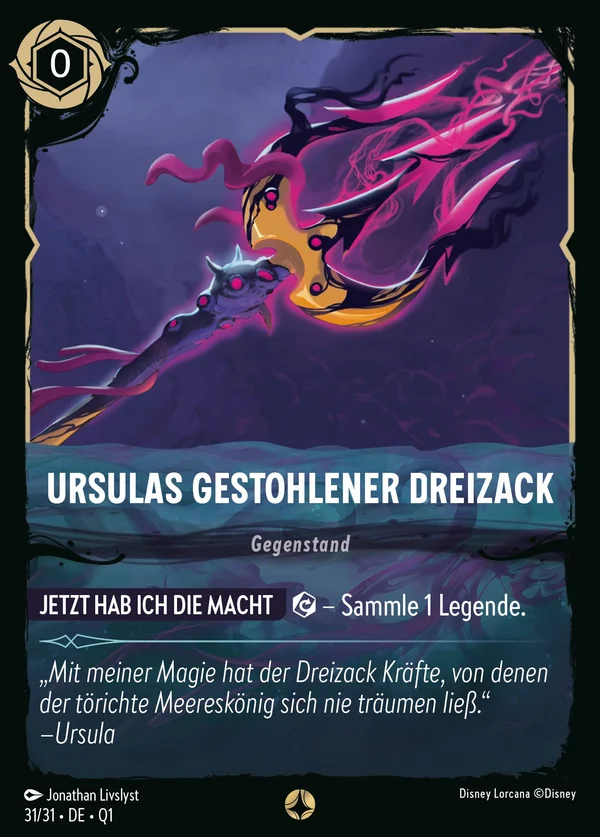 Ursulas gestohlener Dreizack — Disney Lorcana Gegenstand card from Illumineer's Quest: Deep Trouble