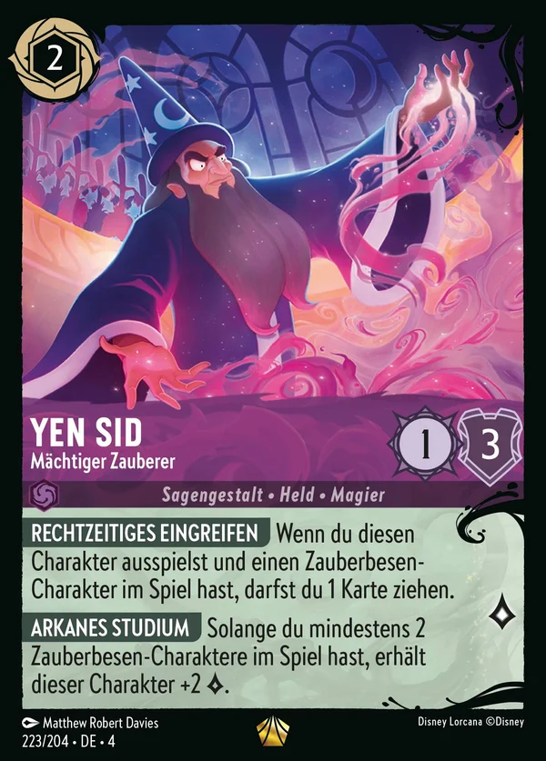 Yen Sid - Mächtiger Zauberer — Disney Lorcana Charakter card from Ursula's Return