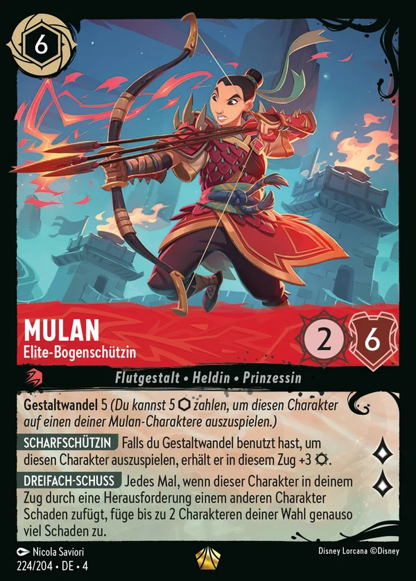 Mulan - Elite-Bogenschützin — Disney Lorcana Charakter card from Ursula's Return