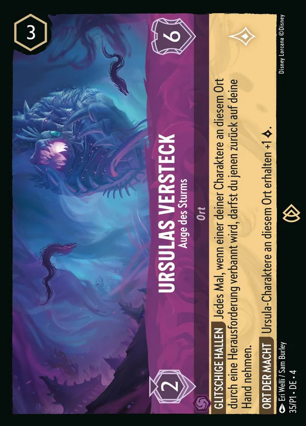 Ursulas Versteck - Auge des Sturms — Disney Lorcana Ort card from Ursula's Return