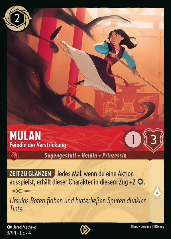 Mulan - Feindin der Verstrickung — Disney Lorcana Charakter card from Ursula's Return