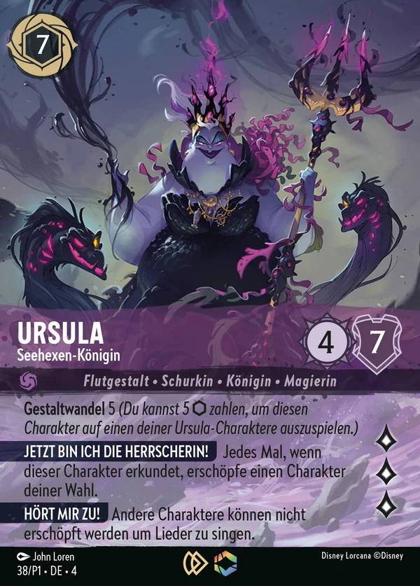Ursula - Seehexen-Königin — Disney Lorcana Charakter card from Ursula's Return