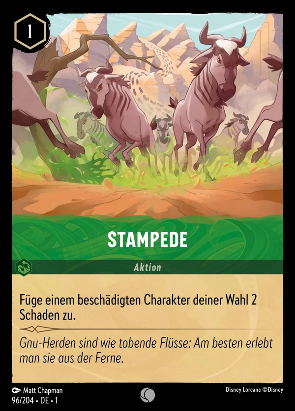 Stampede — Disney Lorcana Aktion card from The First Chapter