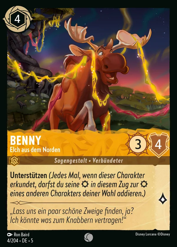 Benny - Elch aus dem Norden — Disney Lorcana Charakter card from Shimmering Skies