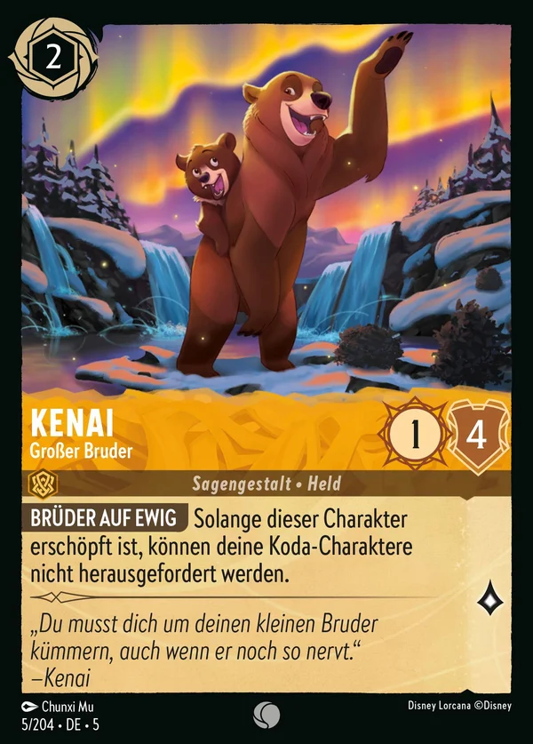 Kenai - Großer Bruder — Disney Lorcana Charakter card from Shimmering Skies