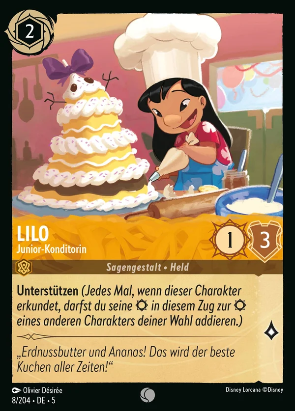 Lilo - Junior-Konditorin — Disney Lorcana Charakter card from Shimmering Skies