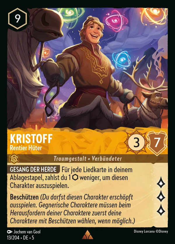 Kristoff - Rentier Hüter — Disney Lorcana Charakter card from Shimmering Skies