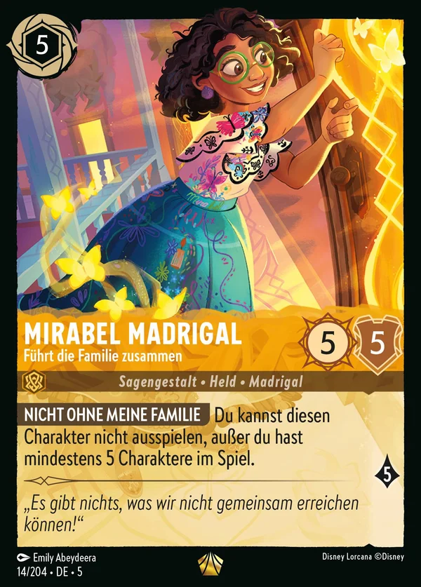 Mirabel Madrigal - Führt die Familie zusammen — Disney Lorcana Charakter card from Shimmering Skies