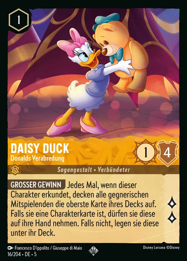 Daisy Duck - Donalds Verabredung — Disney Lorcana Charakter card from Shimmering Skies