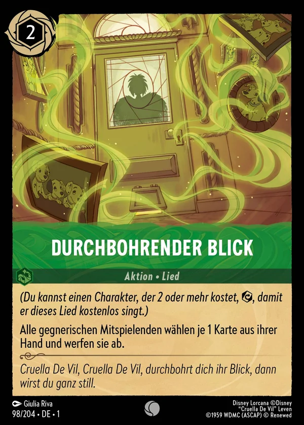Durchbohrender Blick — Disney Lorcana Aktion card from The First Chapter