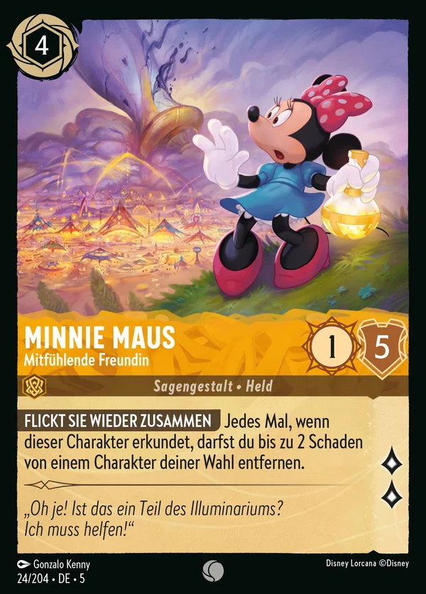 Minnie Maus - Mitfühlende Freundin — Disney Lorcana Charakter card from Shimmering Skies