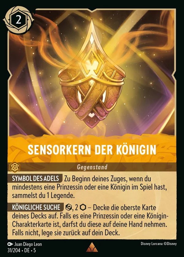 Sensorkern der Königin — Disney Lorcana Gegenstand card from Shimmering Skies
