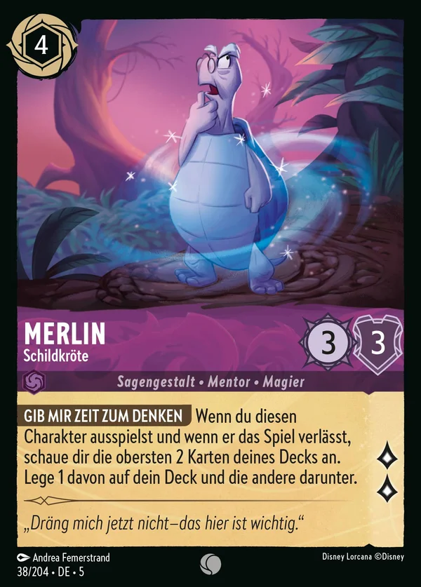 Merlin - Schildkröte — Disney Lorcana Charakter card from Shimmering Skies