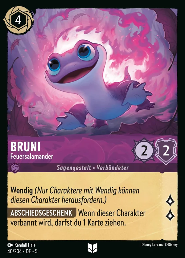 Bruni - Feuersalamander — Disney Lorcana Charakter card from Shimmering Skies
