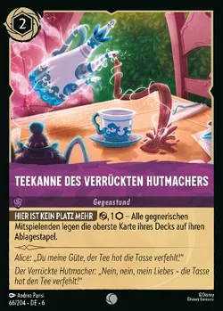 Teekanne des verrückten Hutmachers